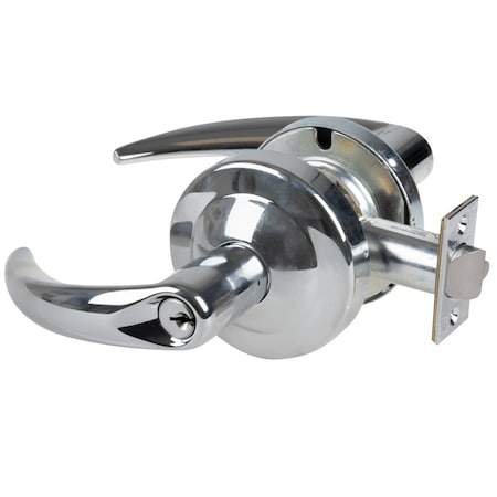 Schlage Grade 1 Entrance Lock, Omega Lever, Standard Cylinder, Bright Chrome Finish, Non-Handed ND53PD OME 625